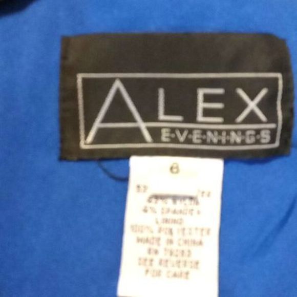 Alex Evenings Royal Blue Evening Prom Dress Women's Size 6 - Picture 6 of 7
